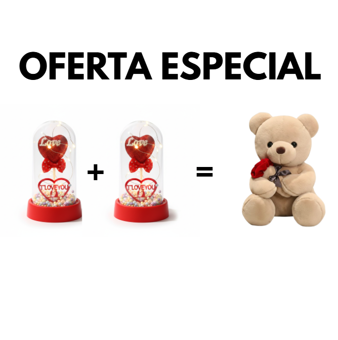 Pack Romántico: 2 Corazones+1 Oso